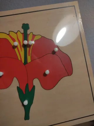 Puzzle Madera Montessori Flor