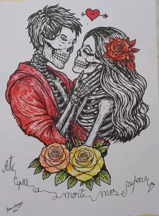 Ilustração original "Até que a morte nos separe"❤️