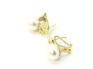 PENDIENTES CON PERLAS Y PIEDRAS 18k