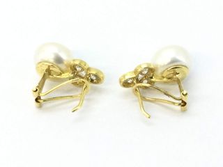 PENDIENTES CON PERLAS Y PIEDRAS 18k