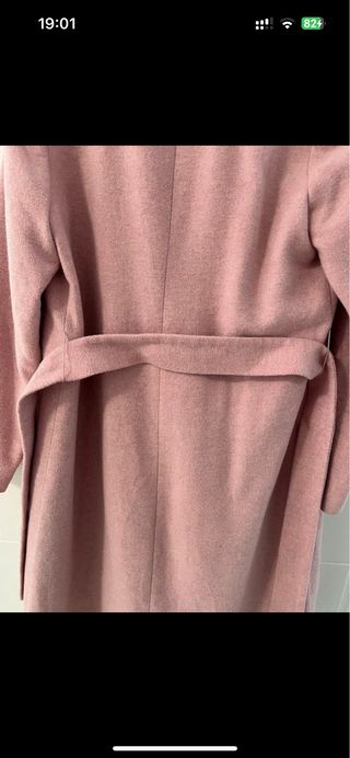 Abrigo mezcla de lana con cinturón