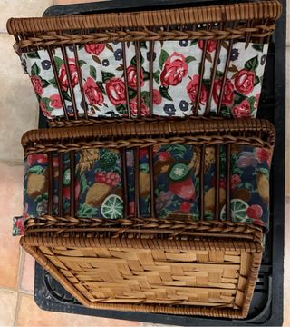 Cestas de mimbre decorativas