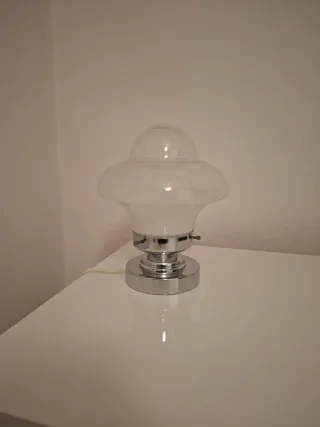 Lampada vintage UFO vetro e metallo