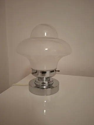 Lampada vintage UFO vetro e metallo