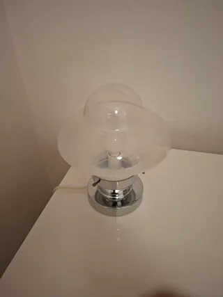Lampada vintage UFO vetro e metallo