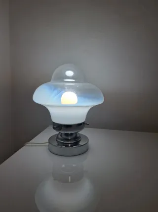 Lampada vintage UFO vetro e metallo