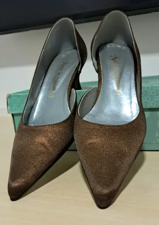 Zapatos Alto Estilo Mujer Tacón Medio Piel