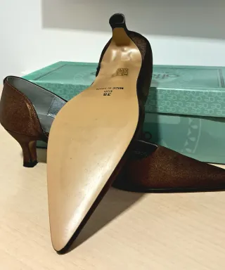 Zapatos Alto Estilo Mujer Tacón Medio Piel