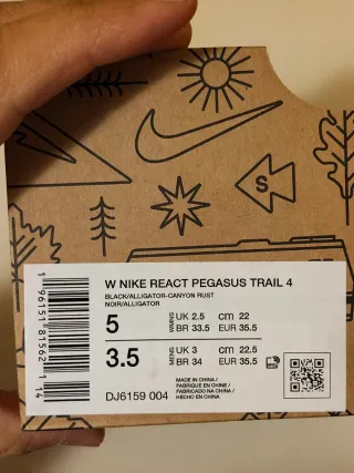 T35,5 Nike Pegasus Trail 4 Azules