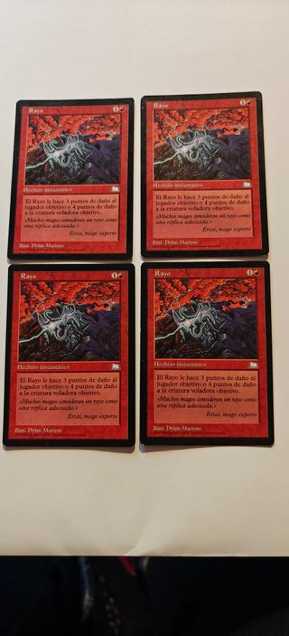 4x Magic The Gathering Rayo Carta