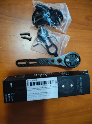 Soporte Garmin manillar bicicleta de carbóno 143mm