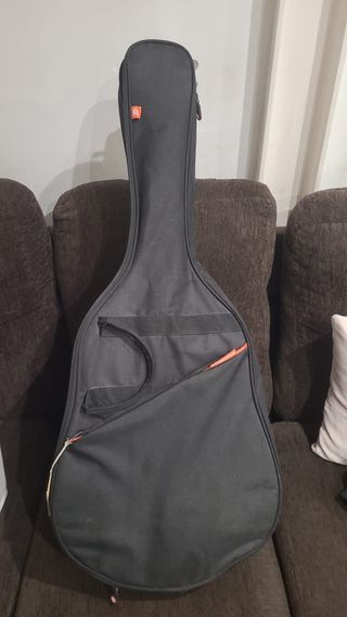 GUITARRA ELECTROACUSTICA AZUL, EN BUEN ESTADO.