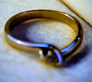 Anillo Oro Blanco 18k Solitario Diamante