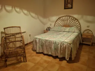 Juego dormitorio de mimbre