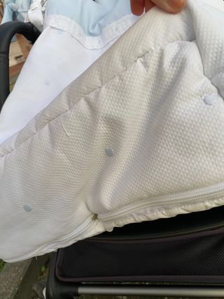 Capota y saco silla bebé azul