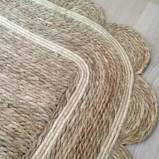 Alfombra Fibra Natural Estilo Boho Nórdico