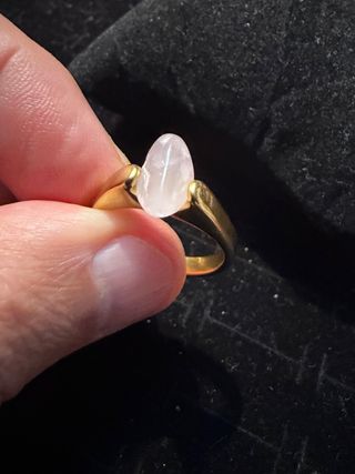 Anillo Oro Rosa Acero Inoxidable Elegante