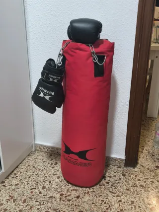 Saco de boxeo Hammer 1m + guantes