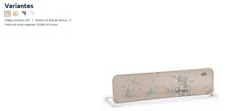 Barrera de cama infantil (Largo 150 cm)