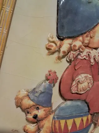 Cuadro Infantil Vintage 3D - Técnica Arte Francés