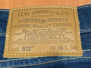 Levi's 512 Slim Taper W36 L34 Azul Oscuro