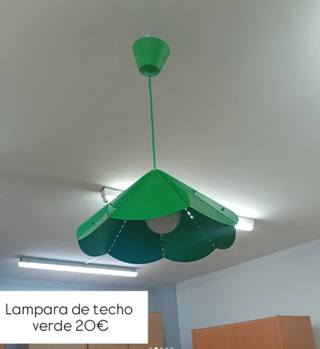 LAMPARA DE TECHO VERDE