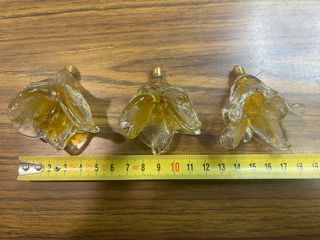 3 Flores Cristal Murano Lámparas