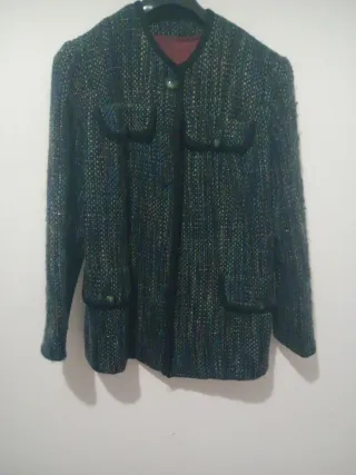 Chaqueta tweed multicolor