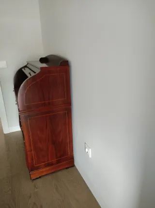 Escritorio Secreter Madera y Cuero