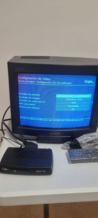 Televisor Sony CRT 14 con mando