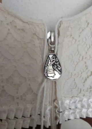 Traje Flamenca Ana Barroso Marrón/Crema