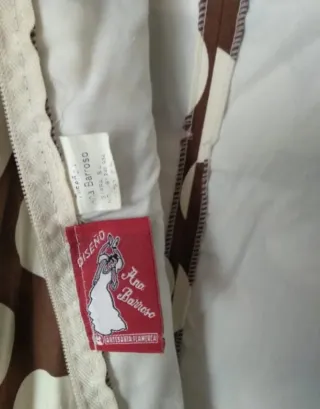 Traje Flamenca Ana Barroso Marrón/Crema