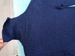 Vestido midi punto metalizado