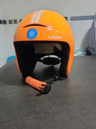 Casco de esquí naranja Wedze niños 10-12 años