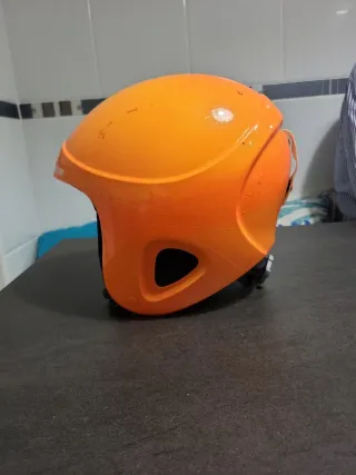 Casco de esquí naranja Wedze niños 10-12 años