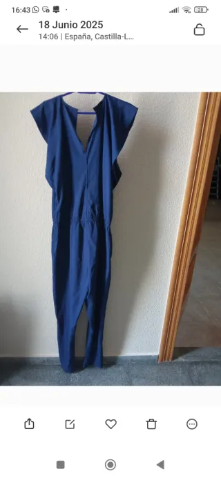 Mono azul de chica , con unos detallitos en dorado