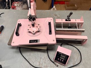 Prensa Térmica VEVOR 4 em 1 Rosa