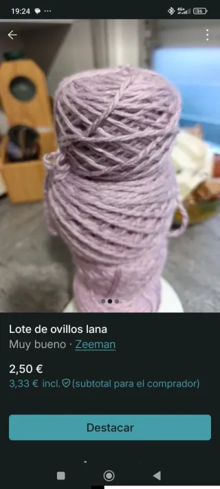 Lote 4 ovillos lana Zeeman