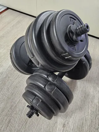 Kit Mancuernas Ajustables 30kg Vinilo