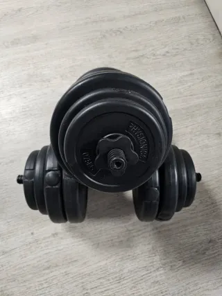 Kit Mancuernas Ajustables 30kg Vinilo