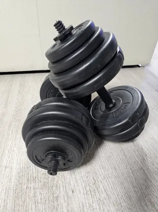 Kit Mancuernas Ajustables 30kg Vinilo