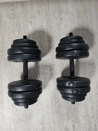 Kit Mancuernas Ajustables 30kg Vinilo