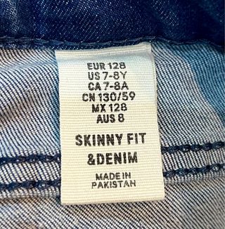 Tejanos niña con detalles brillantes