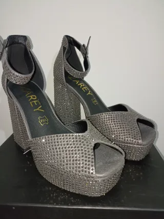 Sandalias Azarey Tacón Alto Talla 39