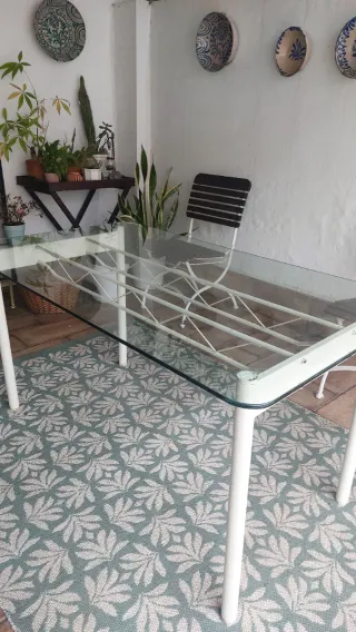 Conjunto de mesa y 4 sillas de jardín