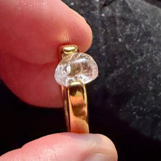 Anillo elegante de acero inoxidable chapado en oro