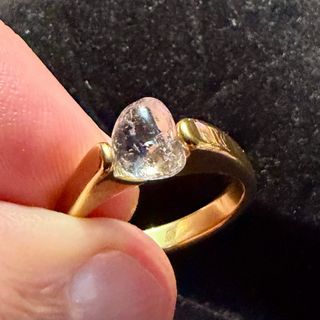 Anillo elegante de acero inoxidable chapado en oro