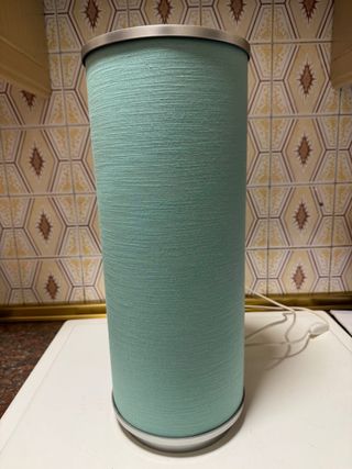 Lámpara de mesa tela y metal