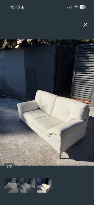 Sofá de 2 plazas beige