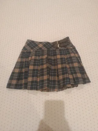 Falda cuadros niña T.9